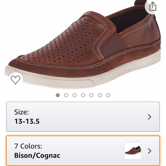 ecco collin perforated slip on